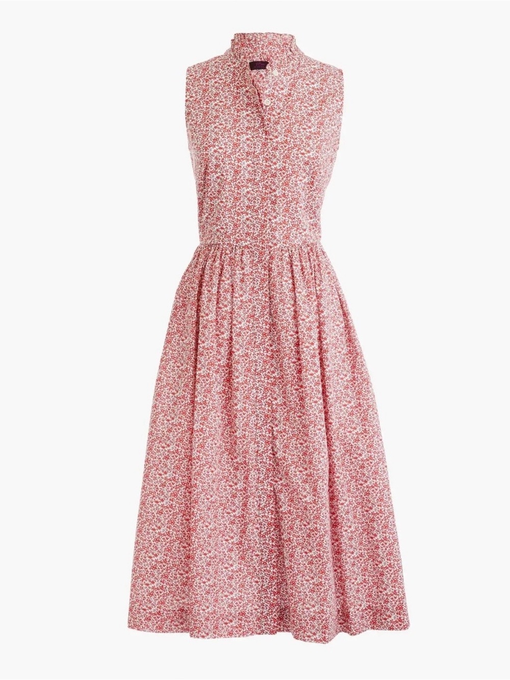 J. Crew Tall Sleeveless ruffleneck midi dress in Liberty® chamomile floral